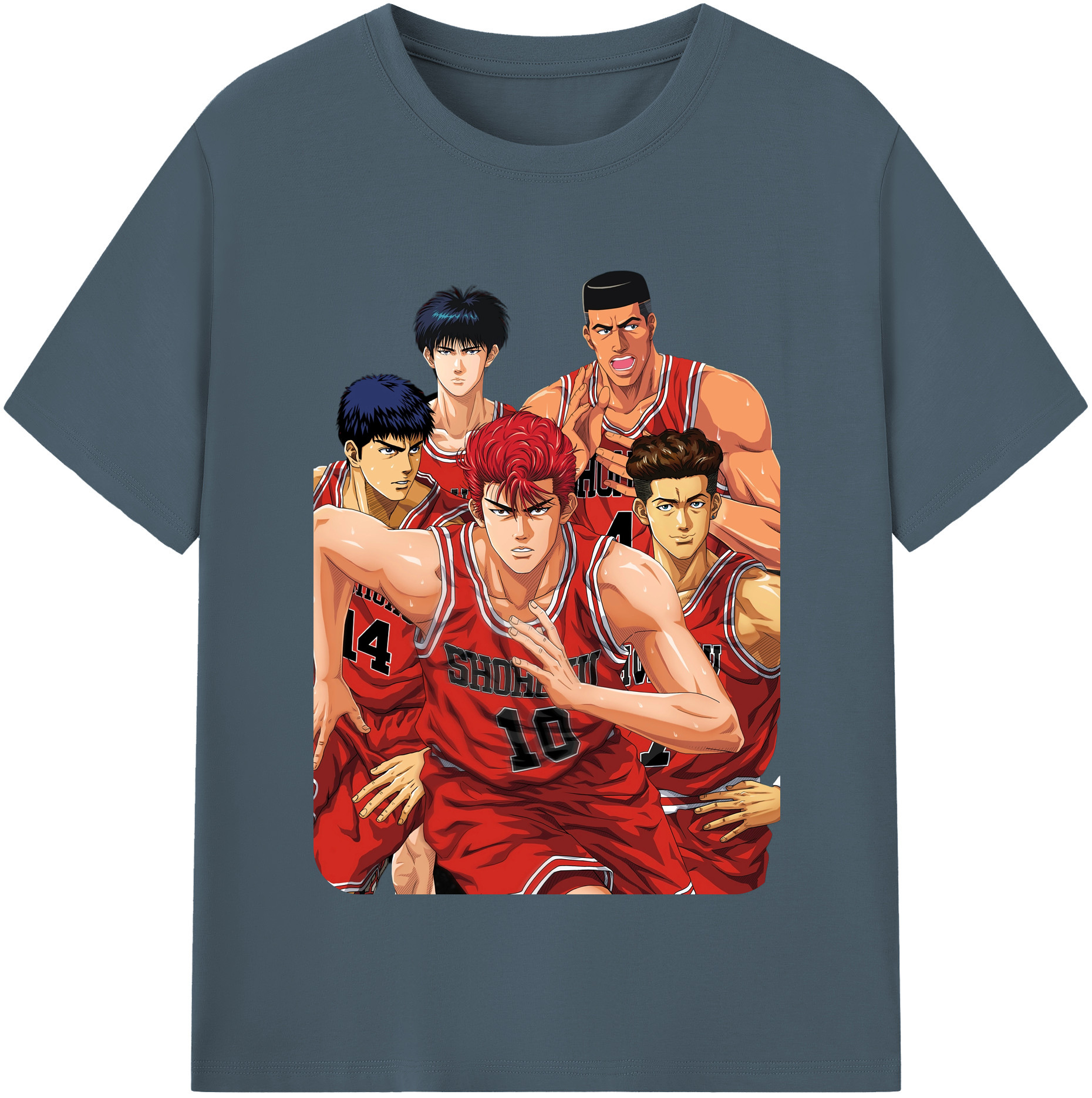 SLAM DUNK／スラムダンク 綿100％半袖Tシャツ（フロントプリント）
